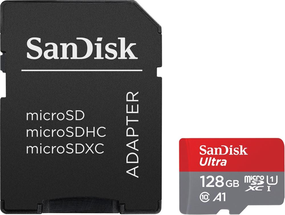 - karta pamieci MicroSD 128GB SDXC SanDisk Ultra + Adapter SD! 140MB/s