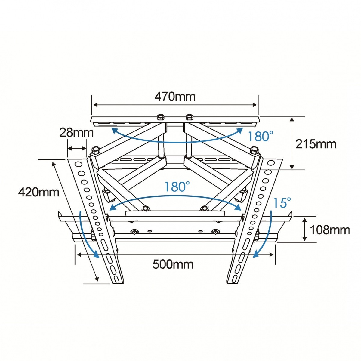 Uchwyt do mocowania LCD 26" - 55" - 55 Kg Ścienny TB - obrazek 2