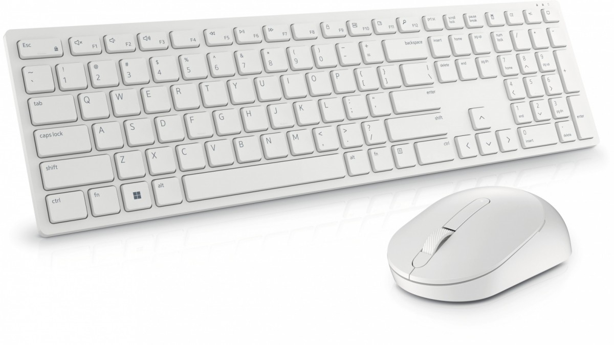 Zestaw bezprzewodowy klawiatura + mysz Dell KM5221W Biały