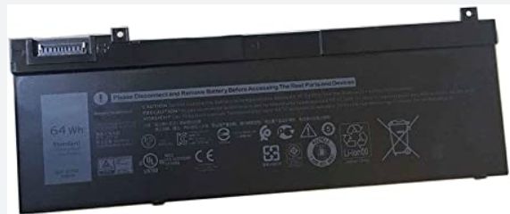 Bateria do laptopa Dell 64WHR, 4 Cell, Lithium Ion