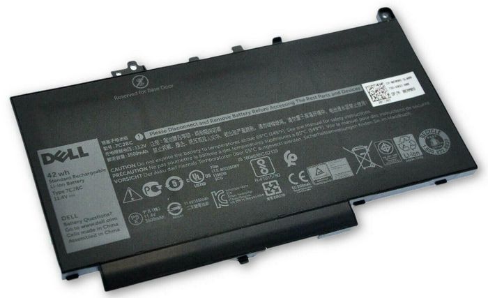 Bateria do laptopa Dell 42 WHR, 3 Cell, Lithium Ion