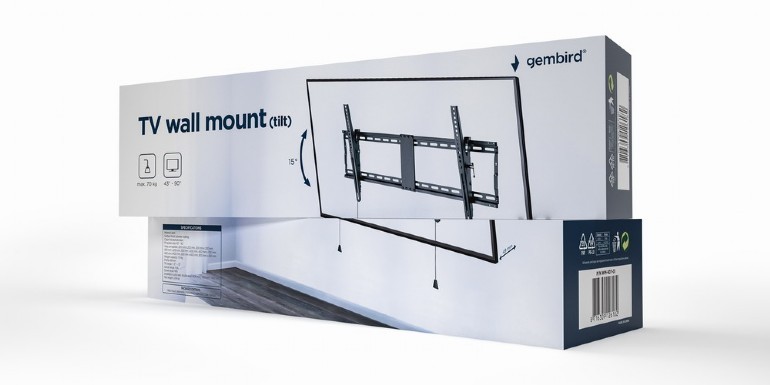 Uchwyt do mocowania LCD 43" - 90" - 70 Kg Ścienny Regulowany Gembird - obrazek 3