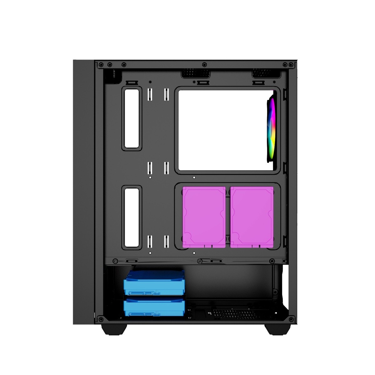 Obudowa Gembird Fornax 4000 ARGB Czarna - obrazek 4