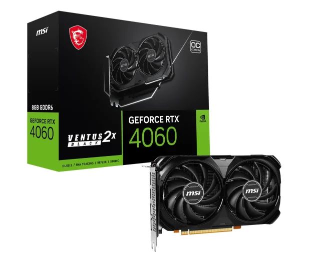 GeForce RTX 4060 8GB MSI Ventus 2X Black OC