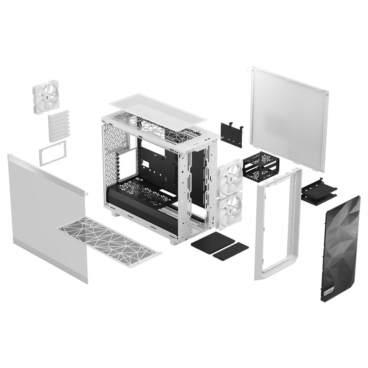 Obudowa Fractal Design Meshify 2 Lite White TG Clear - obrazek 5