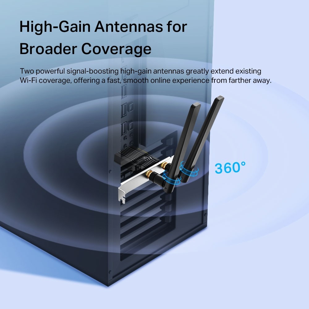 Bezprzewodowa karta sieciowa PCI Express Wi-Fi 6 AX3000 TP-Link Archer TX55E Bluetooth 5.2 - obrazek 2
