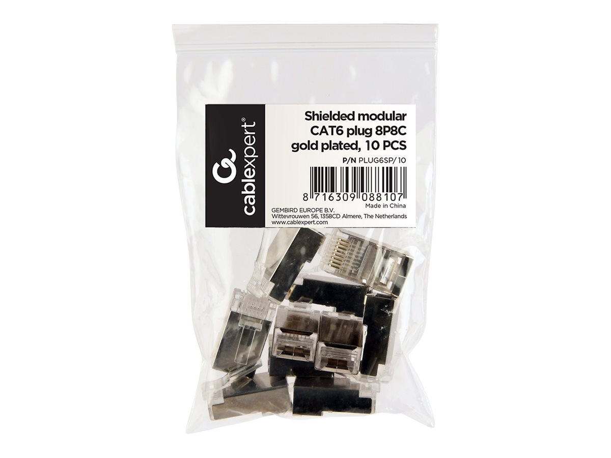 Wtyk RJ45 zaciskany kat.6 FTP 10 szt. Gembird - obrazek 2