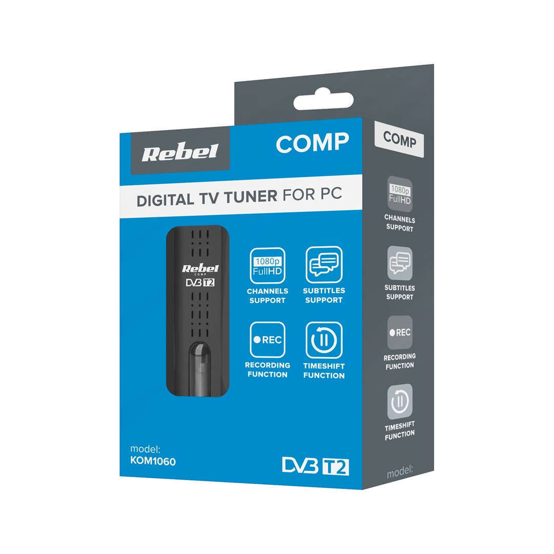 Dekoder USB Rebel DVB-T2 H.265 HEVC - obrazek 3