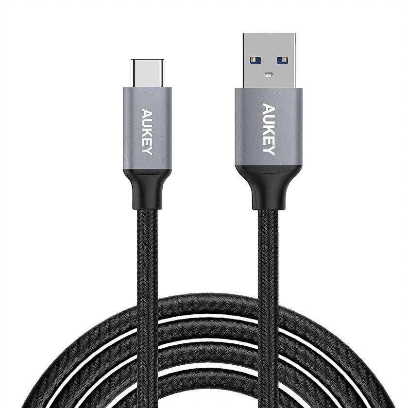 Kabel USB Type-C na USB-A 0.9 m Aukey 60W Nylon