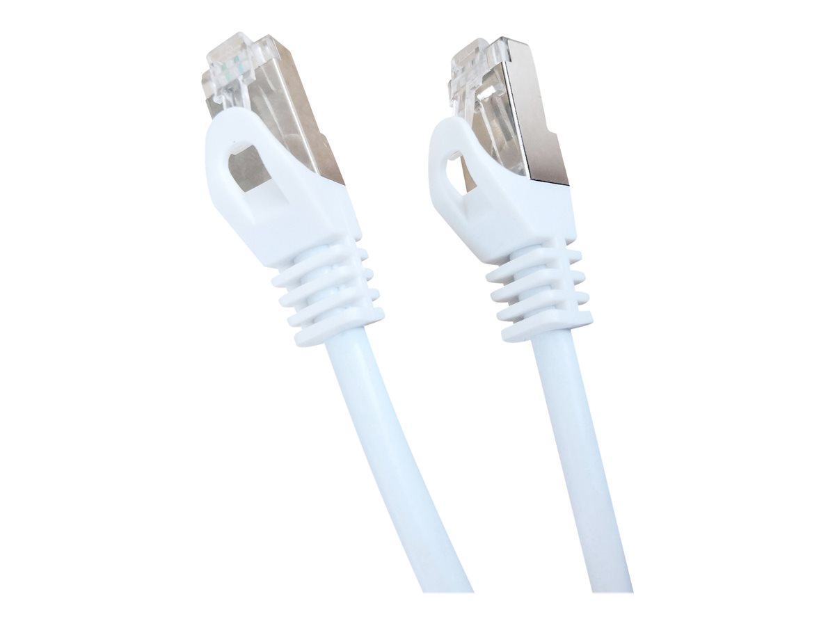 Kabel RJ45/RJ45  0.5 m    Patchcord  Kategoria 6a  Biały  Gembird S/FTP
