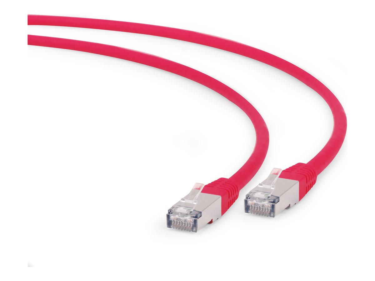 Kabel RJ45/RJ45  0.25 m    Patchcord  Kategoria 6a  Czerwony  Gembird S/FTP