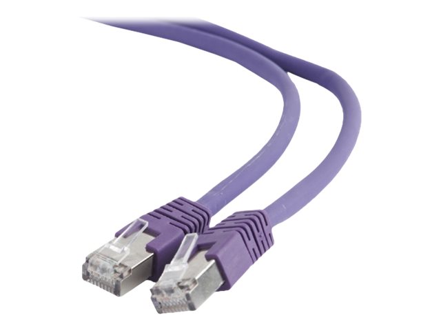 Kabel RJ45/RJ45  0.5 m    Patchcord  Kategoria 6a  Fioletowy  Gembird S/FTP