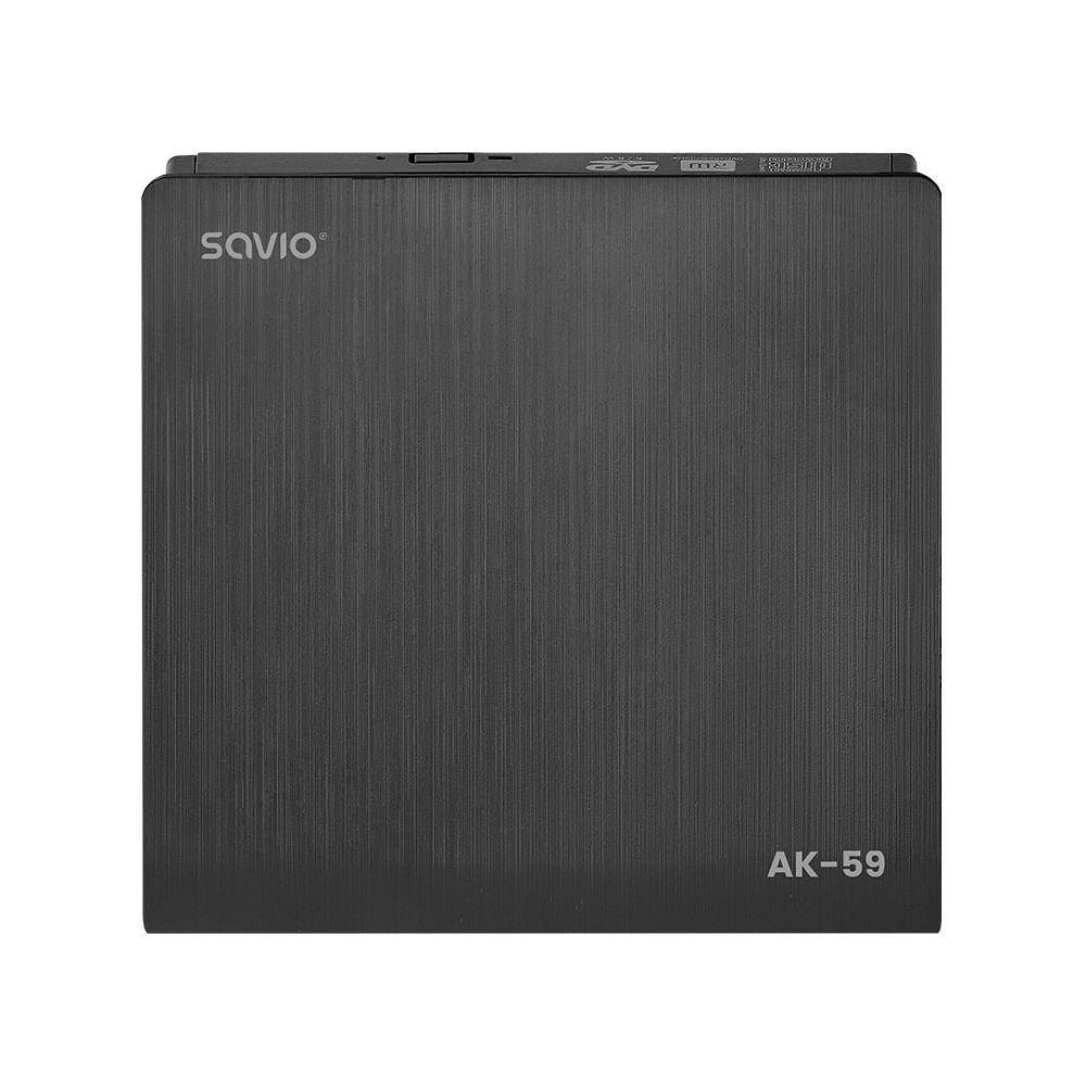 DVD R/RW USB Type-C USB-A Savio Czarny - obrazek 2