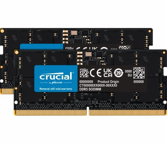 SODIMM PC-5600 DDR5 128GB CL46 Crucial **2 x 64GB**
