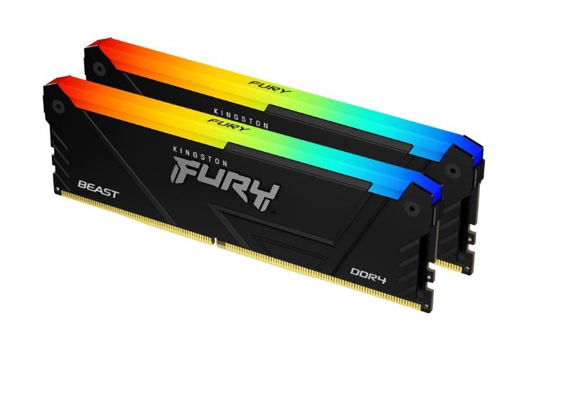 DIMM PC-3200 DDR4 64GB Kingston KF432C16BB2AK2/64 Fury Beast RGB **2 x 32GB**
