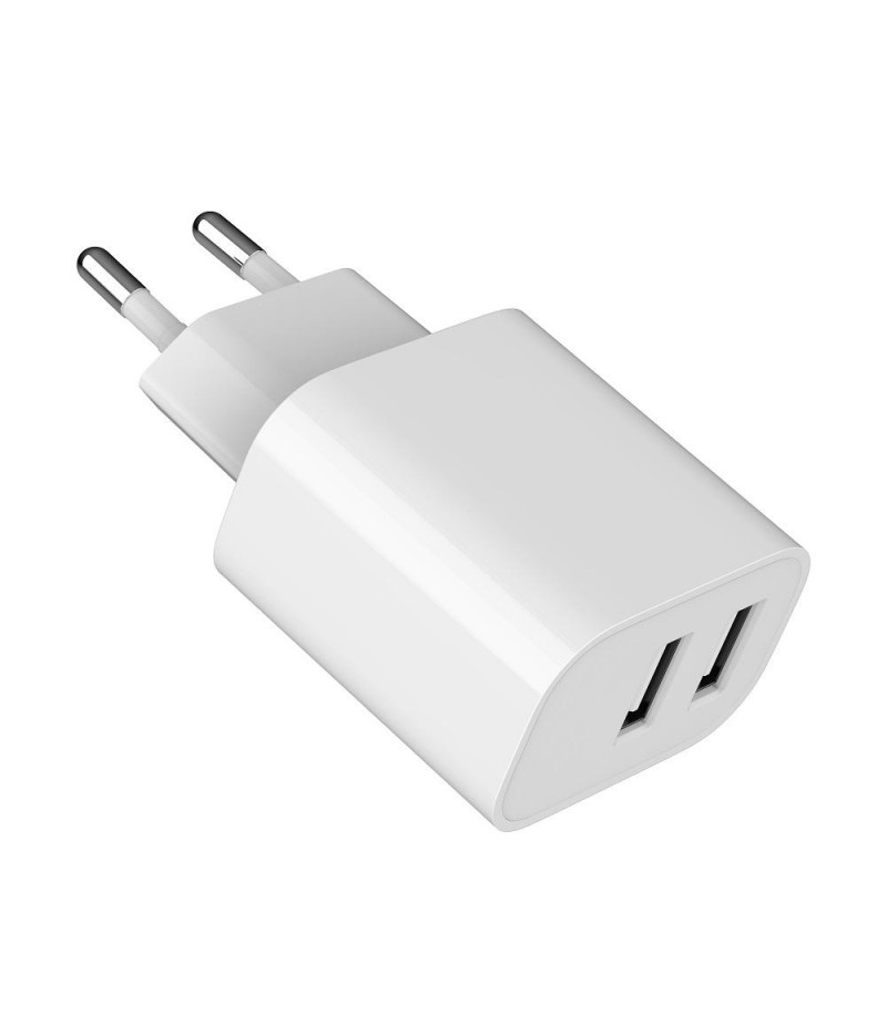 Ładowarka Sieciowa USB 5V 2.4A 2 porty Gembird Biała - obrazek 2
