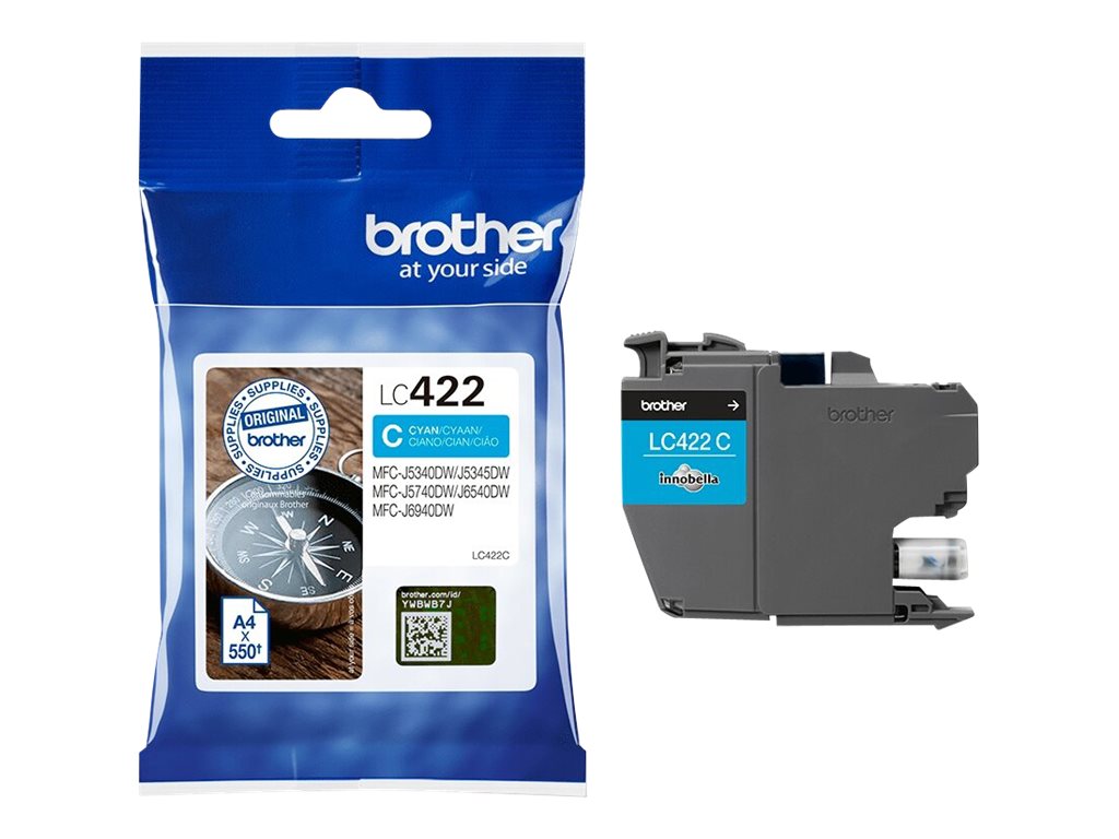 Tusz Brother LC422C Cyan 500 str.