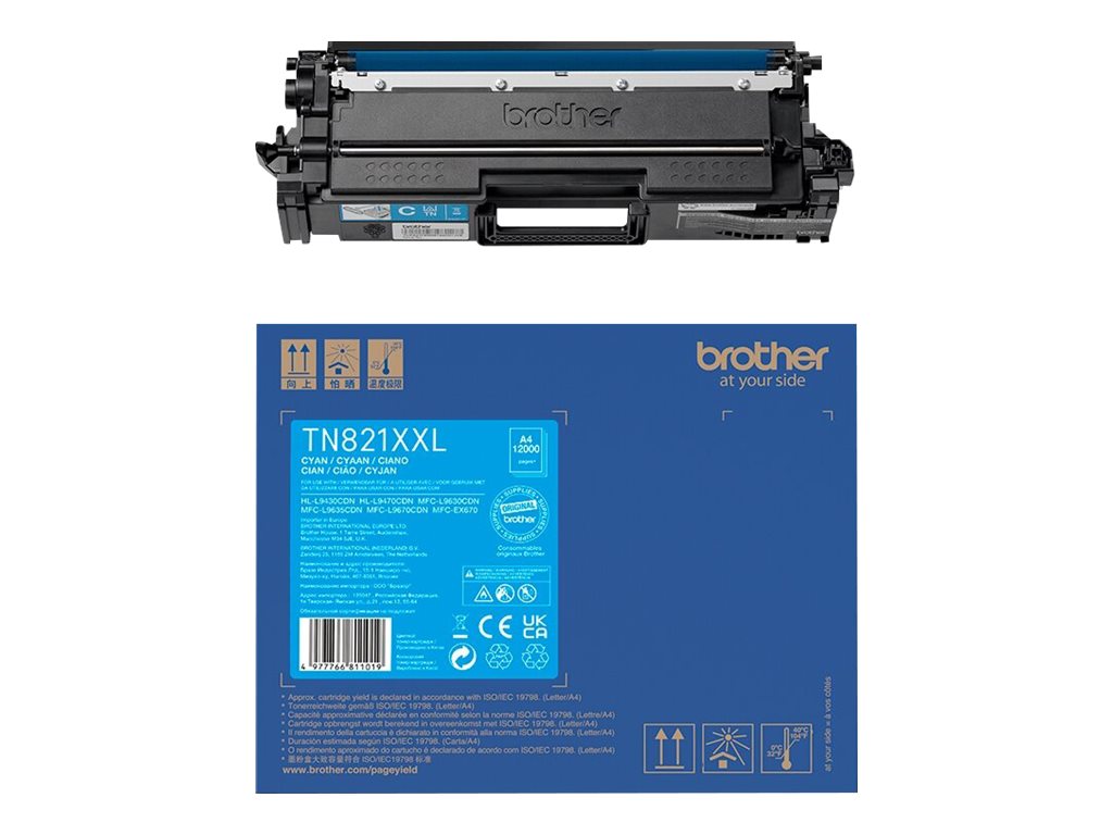 Toner Brother TN-821XXLC Cyan 12000 str.