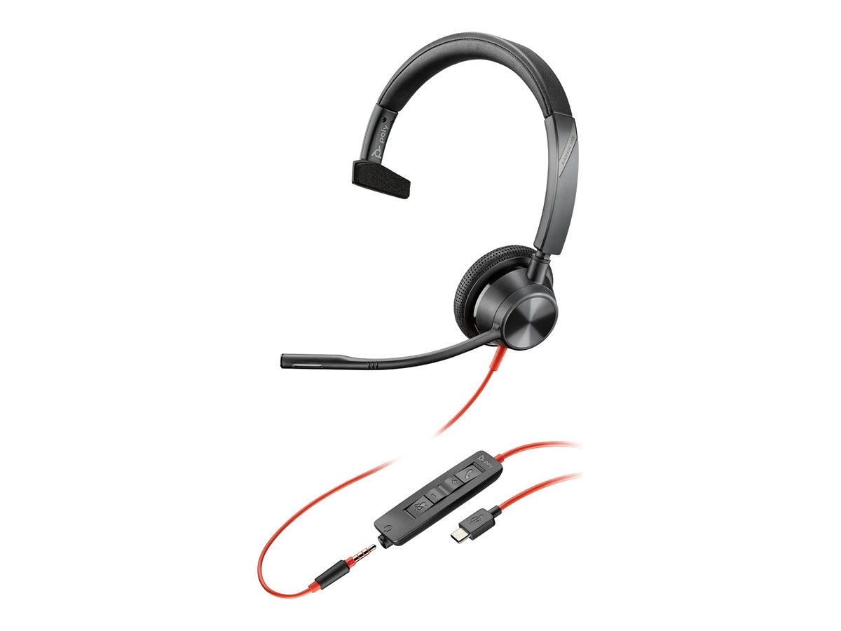 Słuchawka Poly Blackwire 3315 z certyfikatem Microsoft Teams USB-C + 3,5mm jack