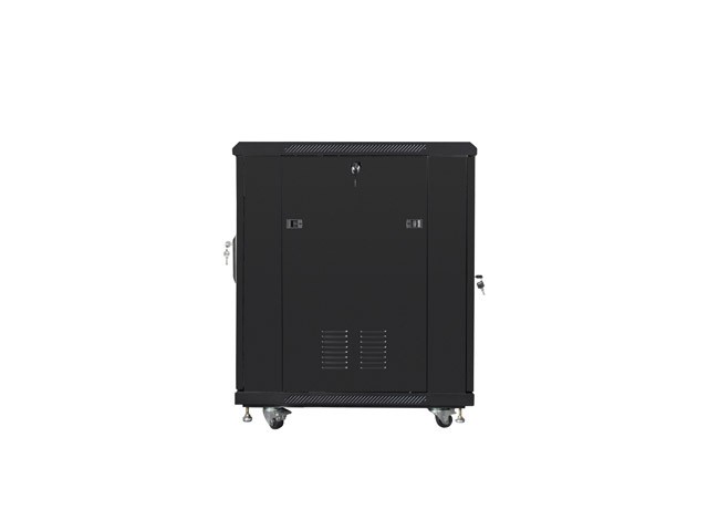 Szafa stojąca rack 19" 15U 600x800mm czarna (drzwi przednie performowane) Lanberg - obrazek 4