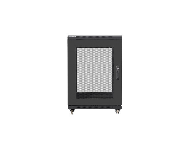 Szafa stojąca rack 19" 15U 600x800mm czarna (drzwi przednie performowane) Lanberg - obrazek 2