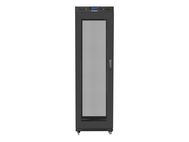 Szafa stojąca rack 19" 42U 600x800mm czarna (drzwi przednie perforowane) LCD Lanberg - obrazek 3