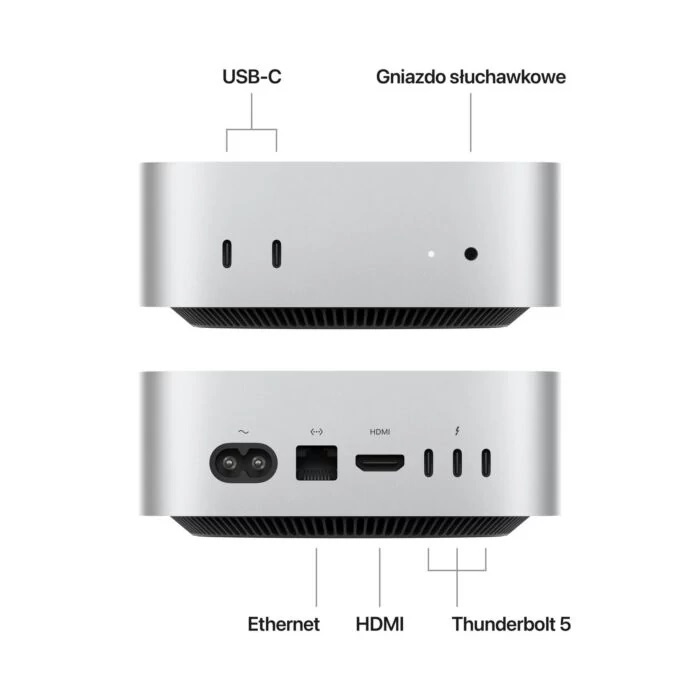 Apple Mac mini M4 Pro 12/16, 24GB, 512GB SSD - Srebrny - obrazek 3