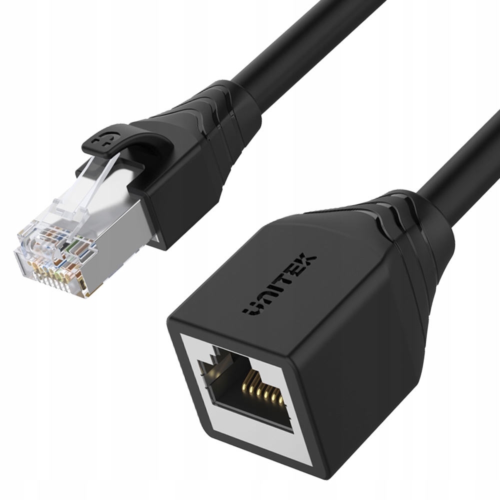 Kabel Przedłużacz RJ45/RJ45 3 m Patchcord Kategoria 6 Czarny Unitek