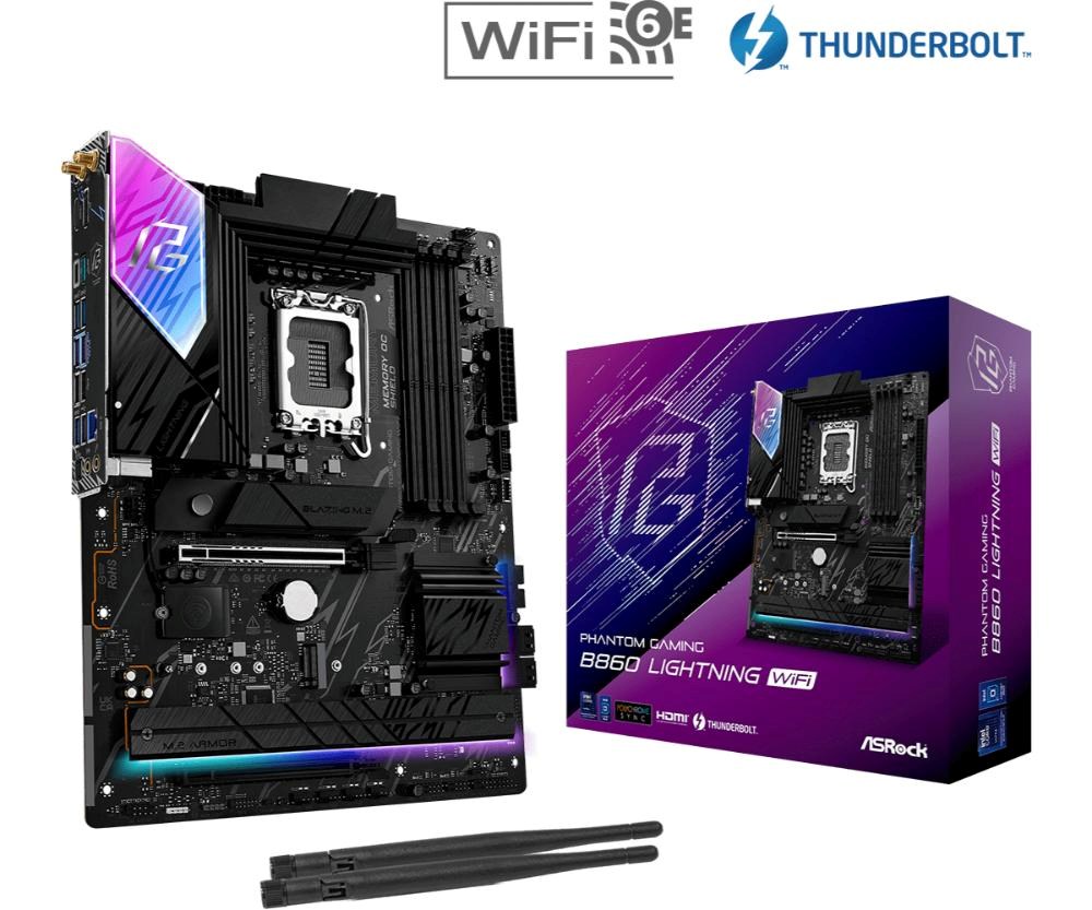 Płyta Socket LGA1851 ASRock B860 Lightning WiFi