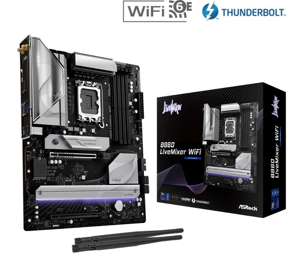 Płyta Socket LGA1851 ASRock B860 LIVEMIXER WIFI