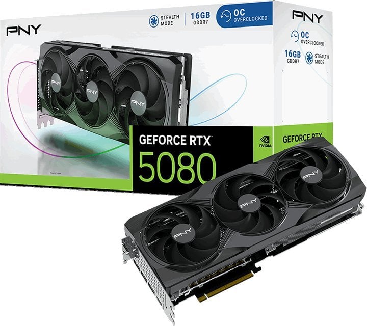 GeForce RTX 5080 16GB PNY Overclocked Triple Fan