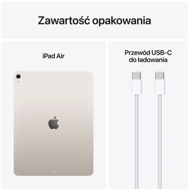 Apple iPad Air 13" M3 Wi-Fi + Cellular 128GB - Księżycowa poświata - obrazek 3