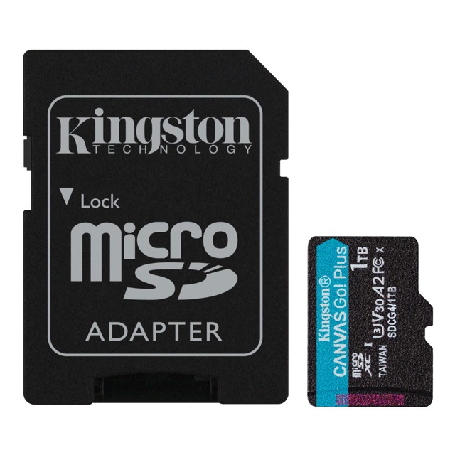 - karta pamieci MicroSD 1TB SDXC Kingston Canvas Go! Plus 200MB/160MB + Adapter SD!