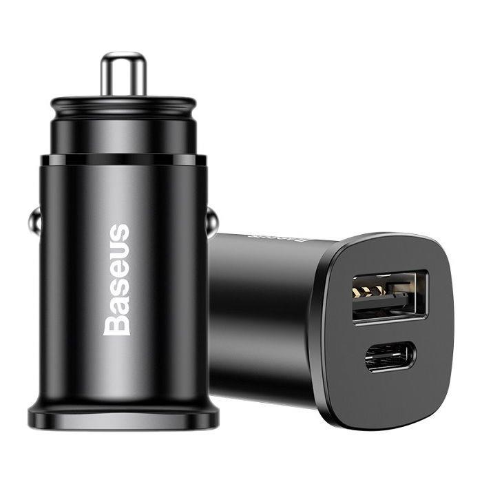 Ładowarka samochodowa USB Type-C + USB 30W PD QC 4.0 Baseus