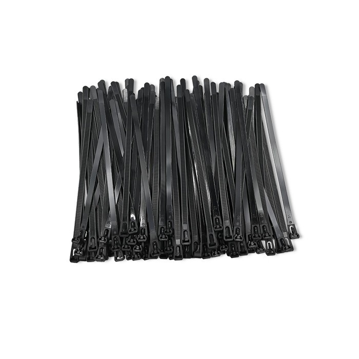 Opaski zaciskowe wielorazowe 250mm x 7,2mm (100 szt.) Czarne - obrazek 2