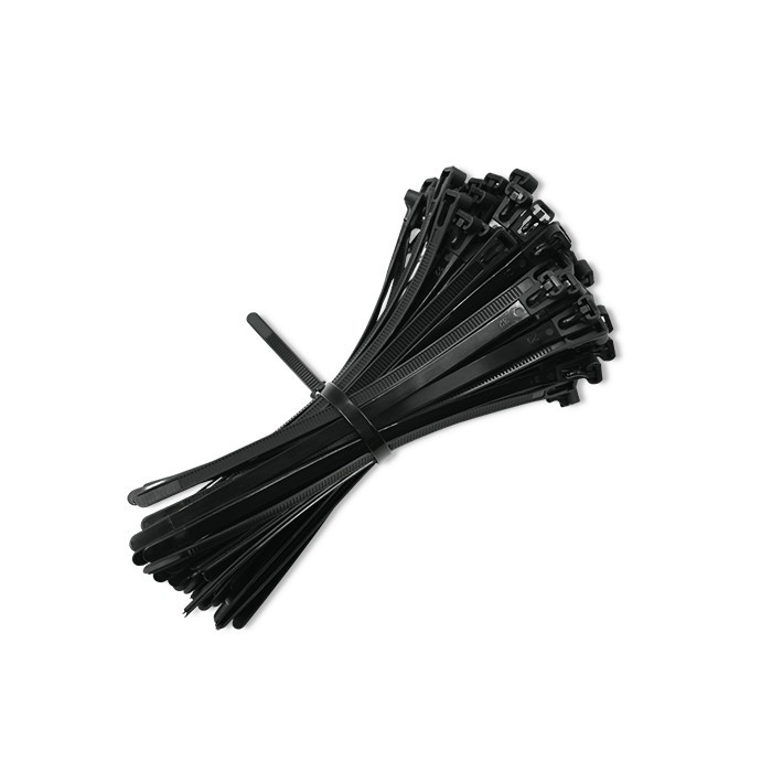Opaski zaciskowe wielorazowe 250mm x 7,2mm (100 szt.) Czarne - obrazek 4