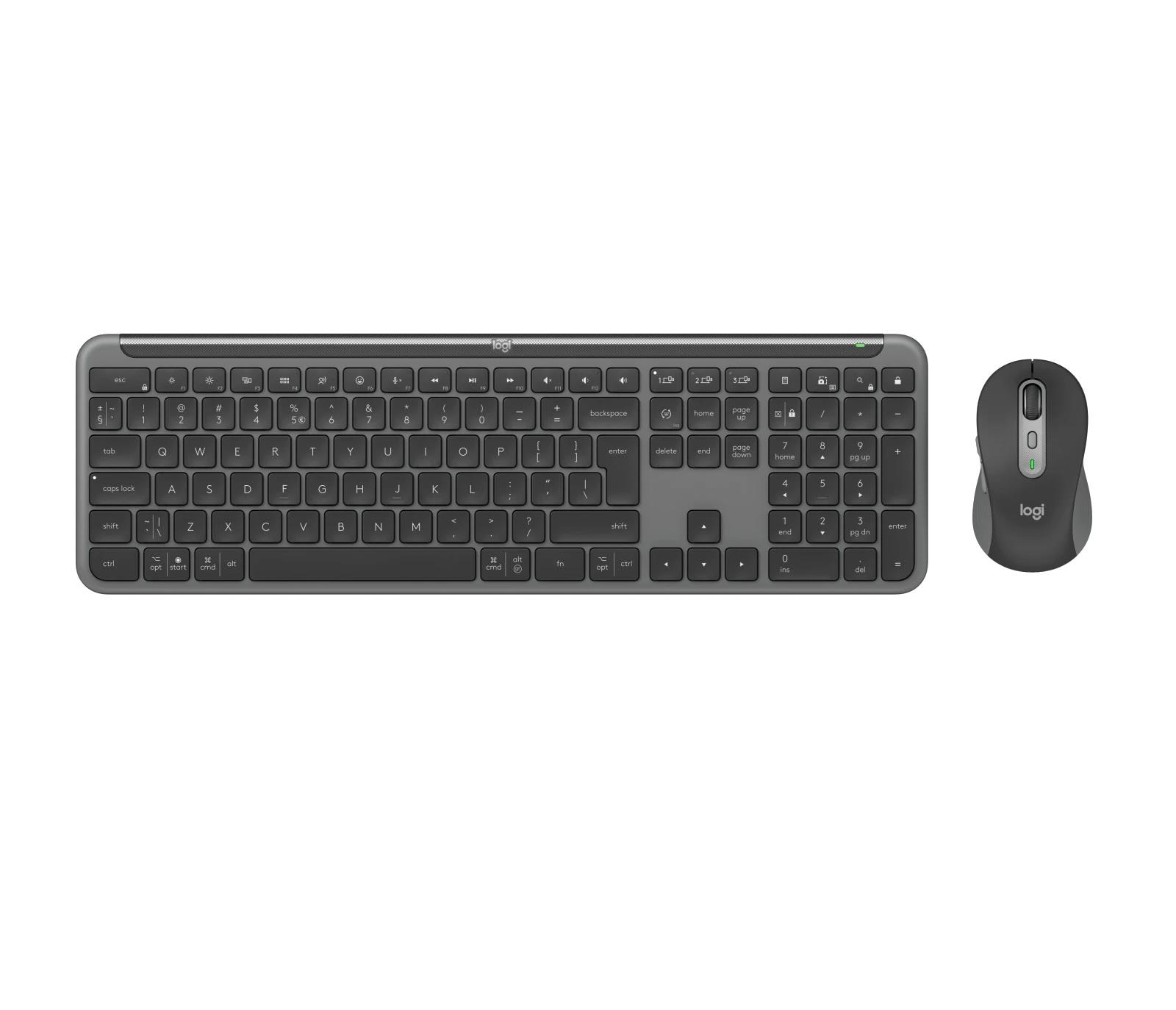 Zestaw bezprzewodowy klawiatura + mysz Logitech MK950 Signature Slim Grafitowy