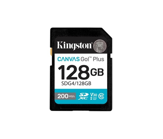 - karta pamieci SD 128GB SDXC Kingston Canvas Go! Plus 200MB/160MB