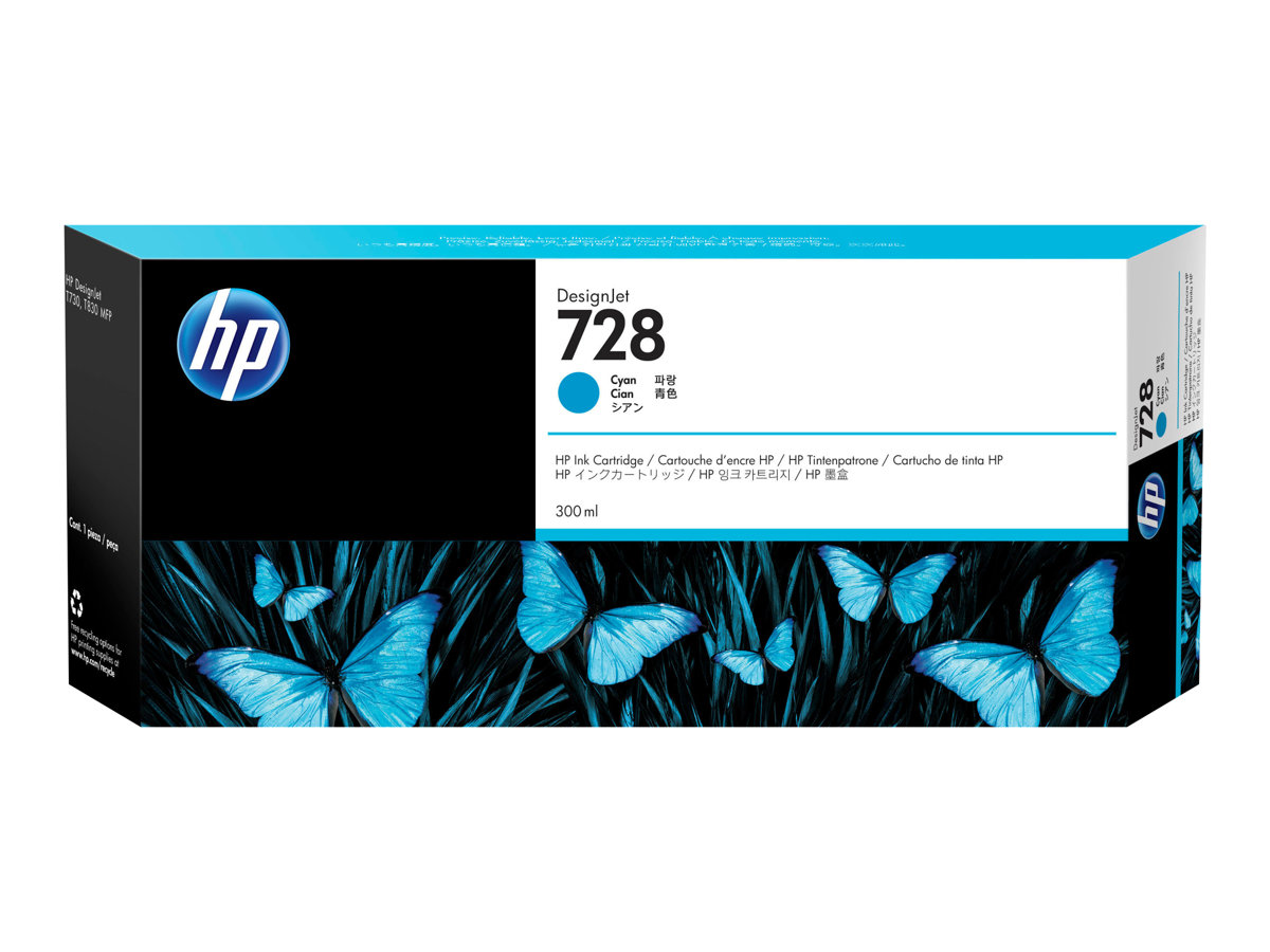 Tusz HP 728 F9K17A Cyan 300 ml.