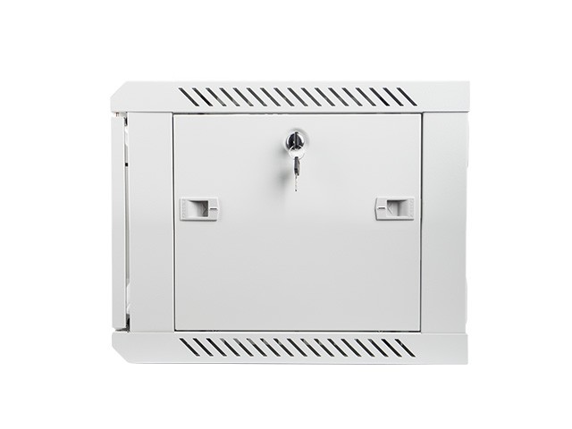 Szafa wisząca rack 19'' 6U 600x450mm szara (drzwi przednie szklane) Langberg - obrazek 4