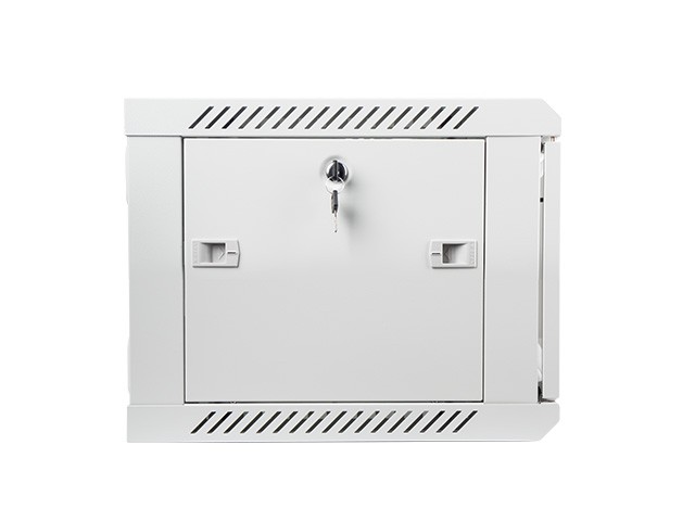 Szafa wisząca rack 19'' 6U 600x450mm szara (drzwi przednie szklane) Langberg - obrazek 5