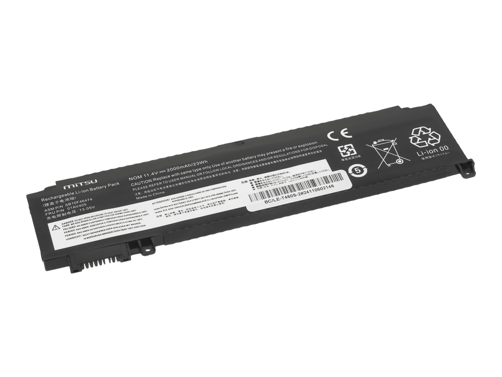 Bateria do laptopa Lenovo ThinkPad T460s, T470s - przednia bateria