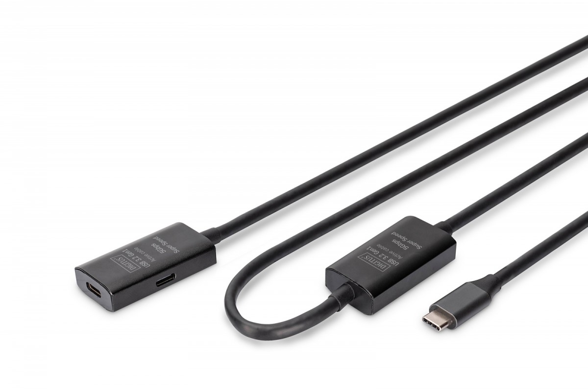 Kabel USB Type-C przedłużacz 10.0 m aktywny Digitus