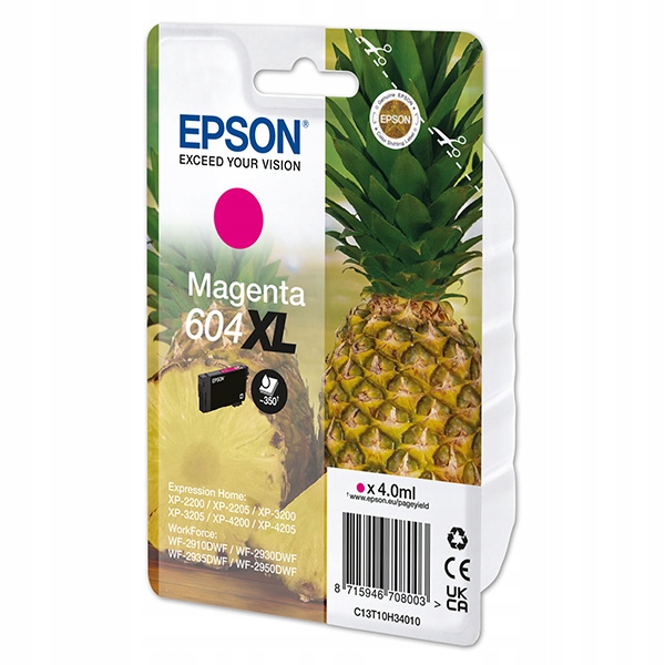 Tusz Epson 604XL T10H3 Magenta 350 str.