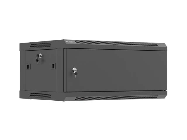 Szafa wisząca rack 19'' 4U 600x450mm szara (drzwi przednie metalowe) Langberg