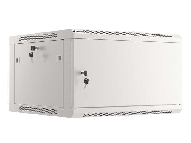 Szafa wisząca rack 19'' 6U 600x600mm szara (drzwi przednie metalowe) Langberg