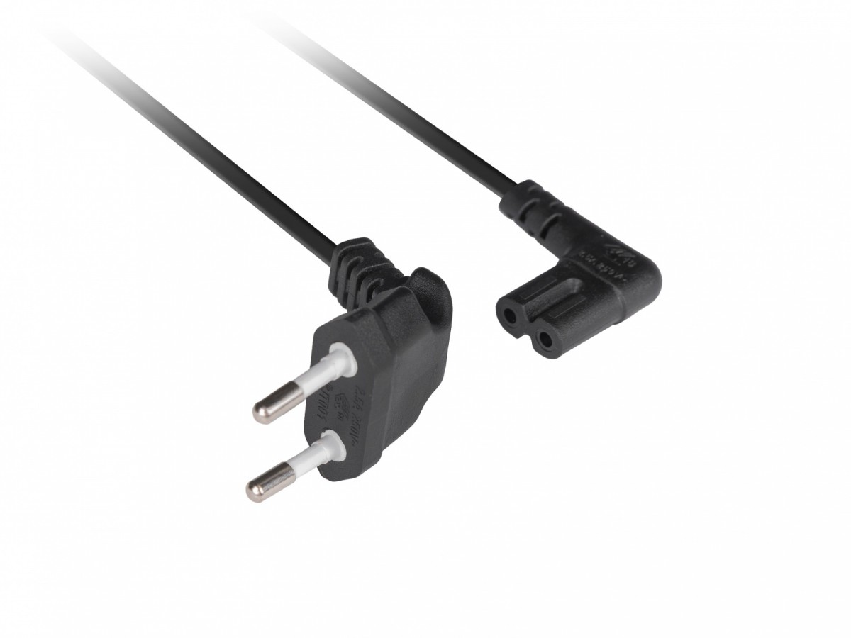 Kabel zasilający 2-pinowy 1.8 m Lanberg Kątowy - obrazek 3