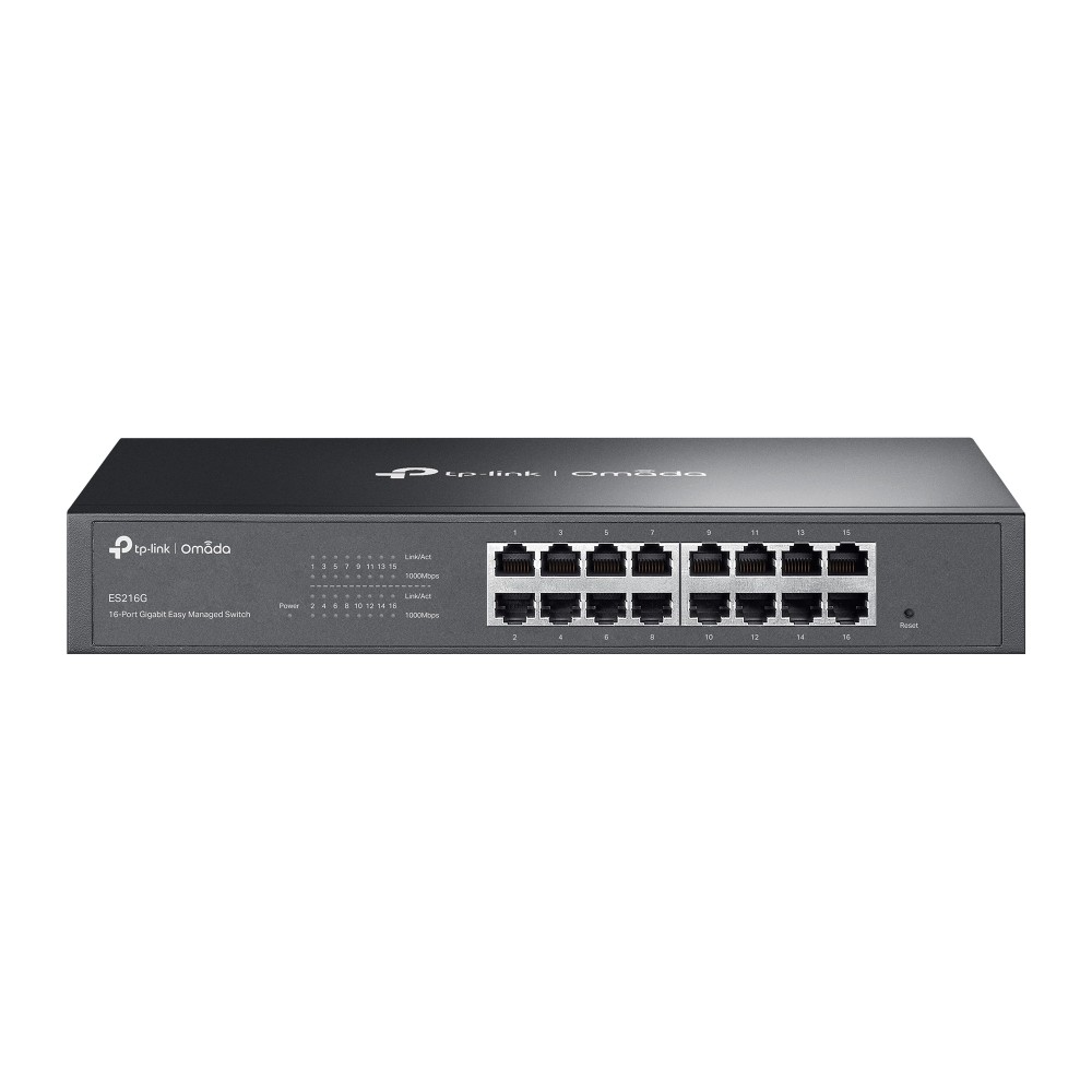 Switch TP-Link ES216G 16x10/100/1000 MB/s Omada Easy Managed - Metalowa obudowa