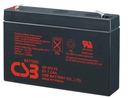 Akumulator UPS CSB 6V/7.2Ah GP672