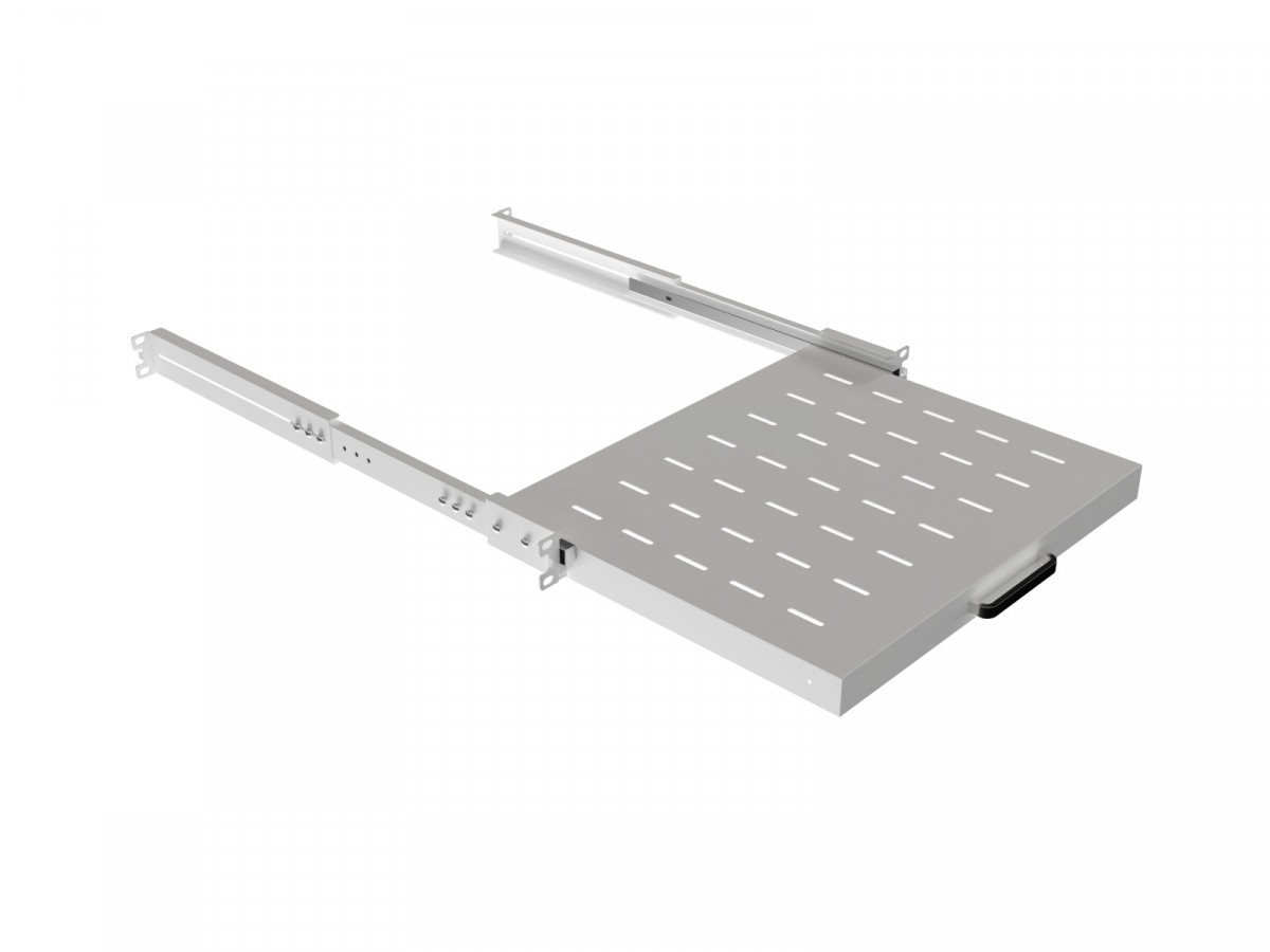 Półka do szaf rack 19'' 1U 350mm 482,6 x 376 mm Wysuwana Szara Lanberg - obrazek 5